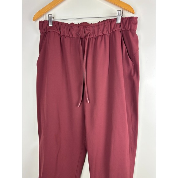 Lululemon Keep Moving Pant 7/8 High Rise Pockets Stretch Cassis Maroon Size 14 - Picture 5 of 13